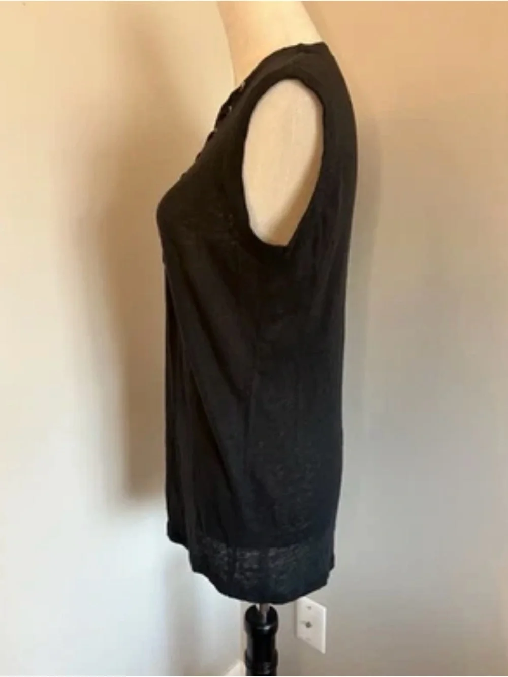 IRO Tissa Slub Linen Lace-Up Grommet V-Neck Sleeveless Tank Top Size XS - Picture 5 of 8